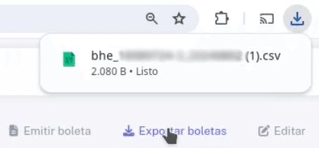 Notificación de archivo descargado