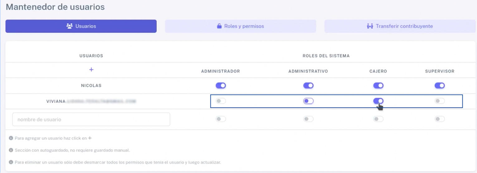 Quitar roles de usuarios
